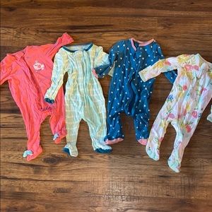 0-3 month girls pajamas